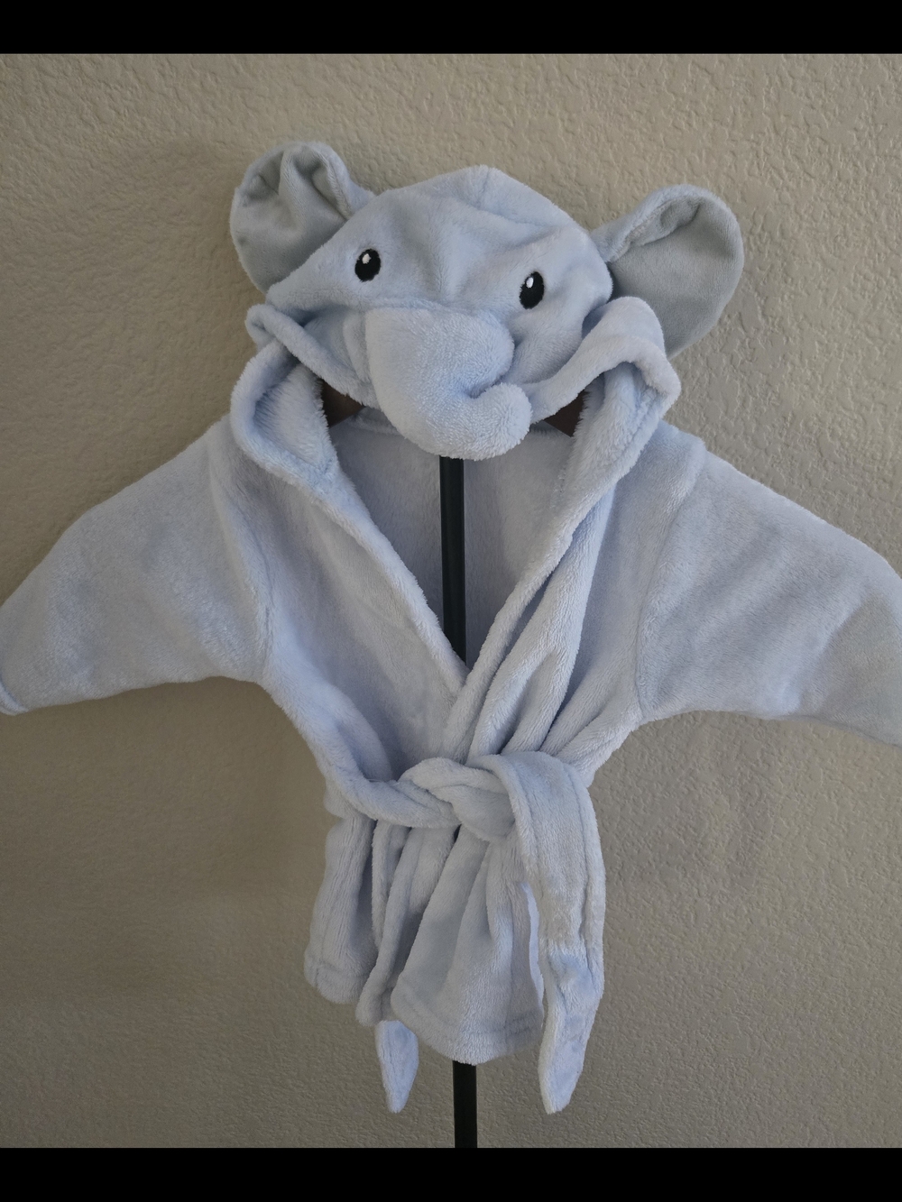 Blue Elephant Hooded Kids Bathrobe 0-9M